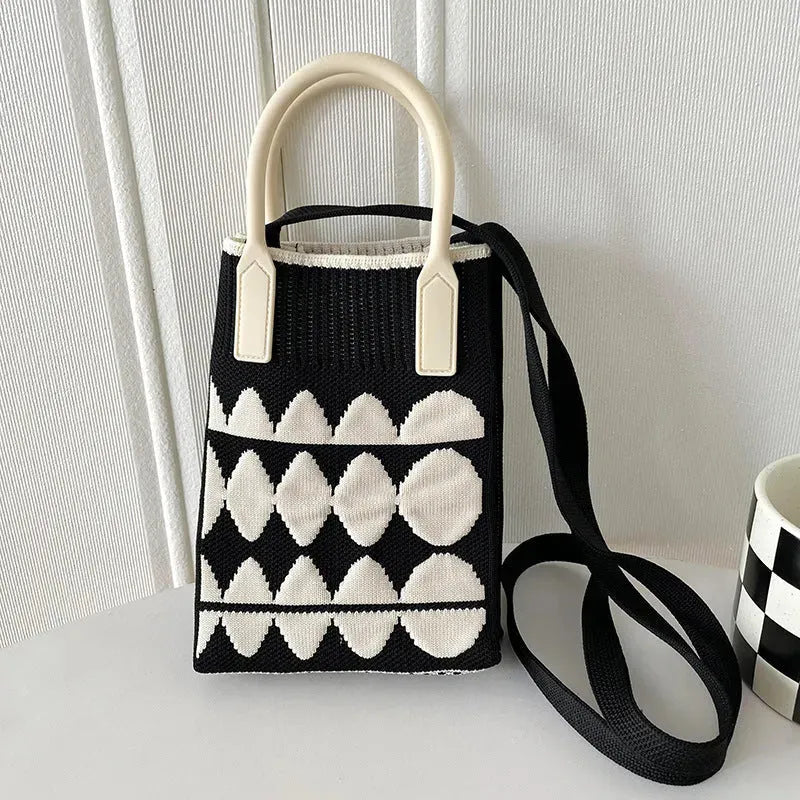 Love Mini Knit Shoulder Crossbody Bag - Bellarte Enchanté Love Mini Knit Shoulder Crossbody Bag